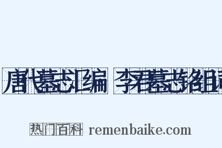 唐代墓志汇编·李君墓志铭组词是什么意思的图片
